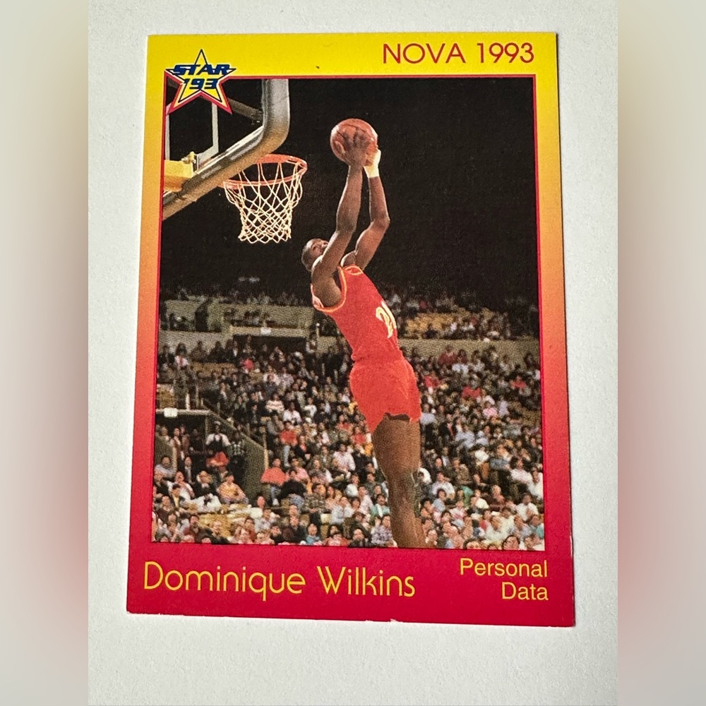 Dominique Wilkins Basketball Trading Card - Red
